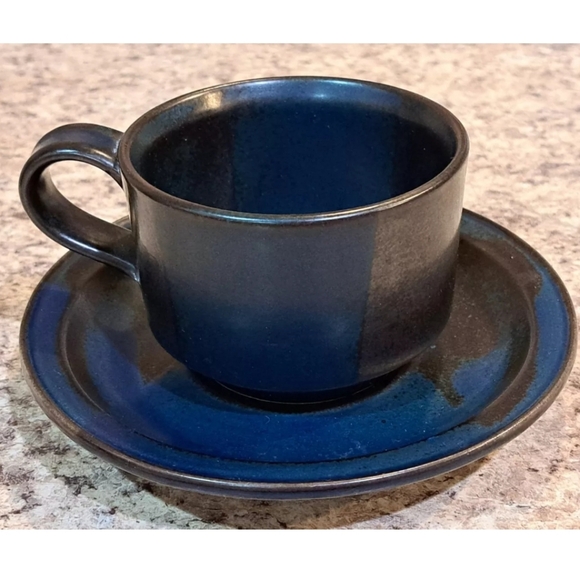Iron Mountain Blue Ridge Coffee Mug And Saucer Nancy Patterson - Picture 1 of 9
